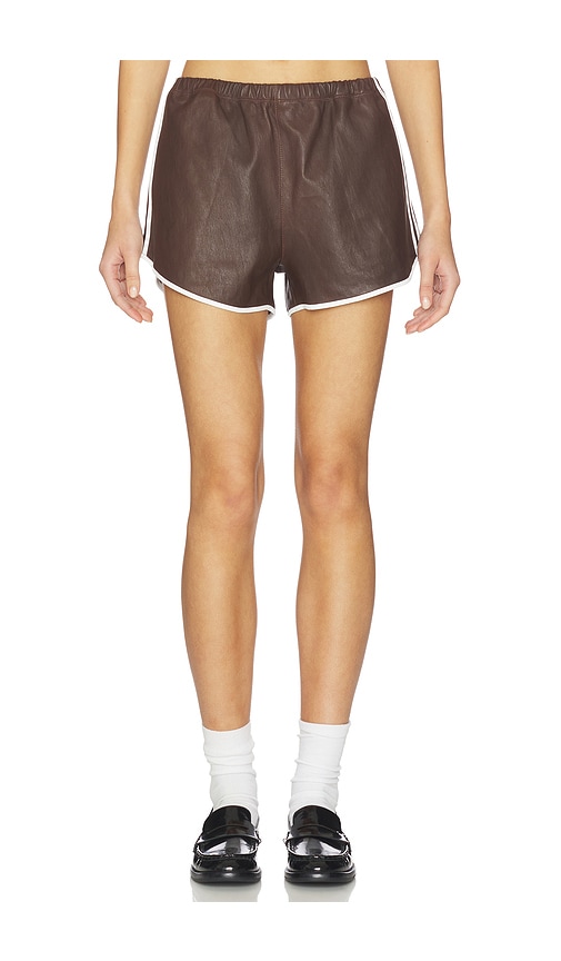 SPRWMN Dolphin Leather Shorts in Chocolate. - M also in L