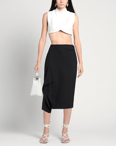 Sketch Out Woman Midi skirt Black Size 10 Polyester, Viscose, Elastane