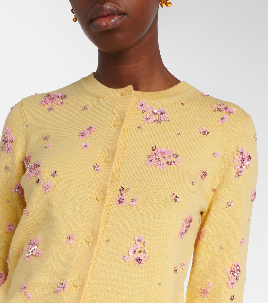 Crystal Cluster virgin wool cardigan