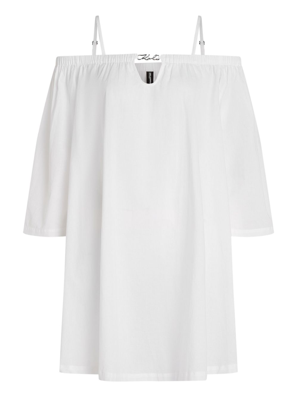 Signature-plaque minidress - White