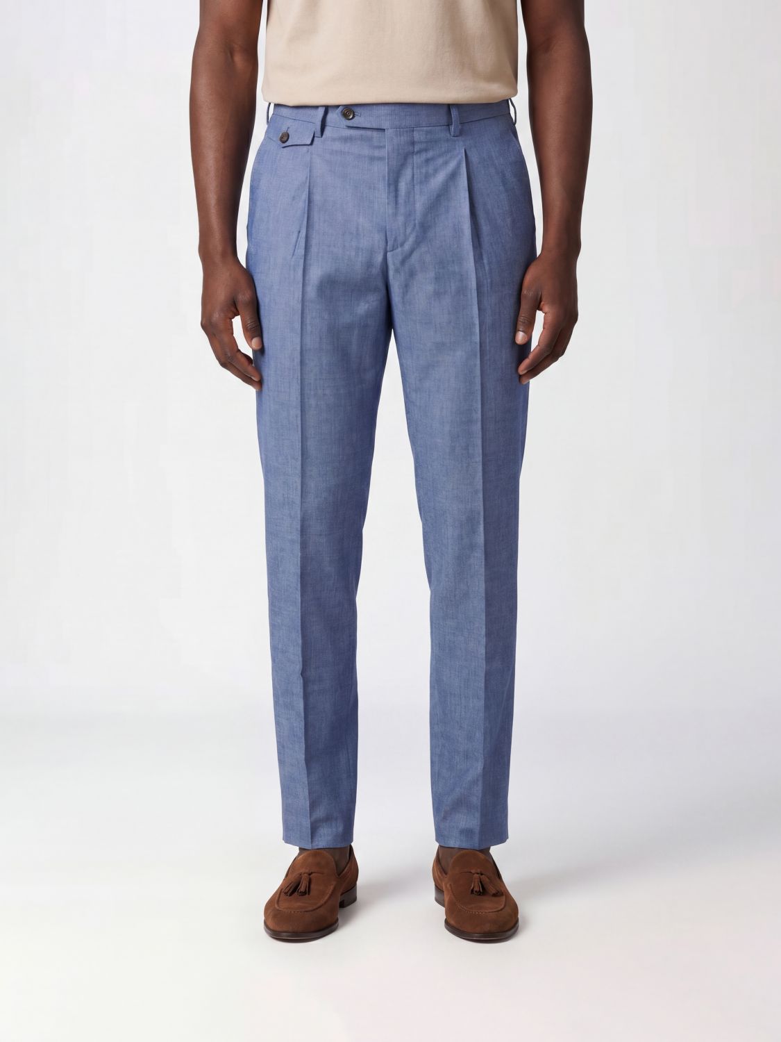 Pants Men color Blue