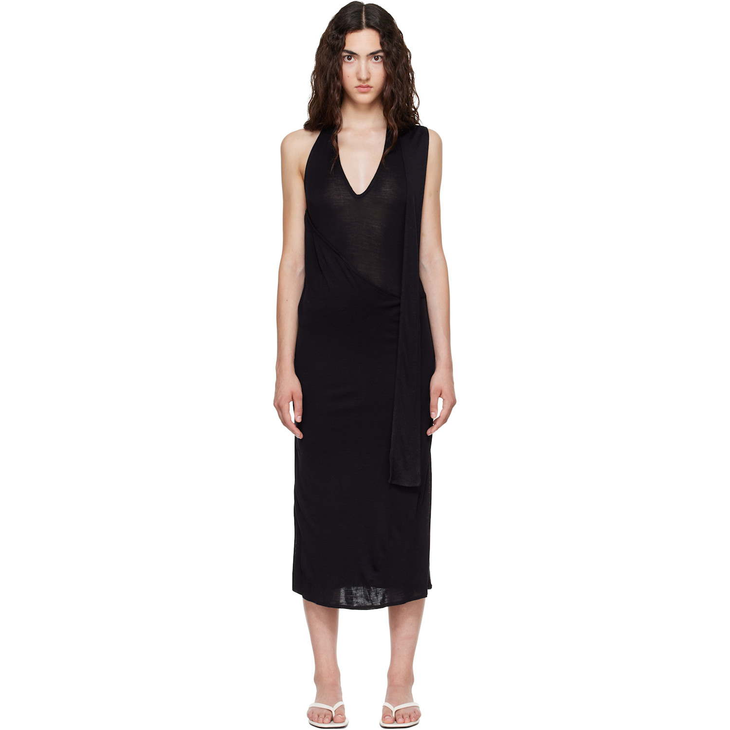 Black Duo Midi Dress
