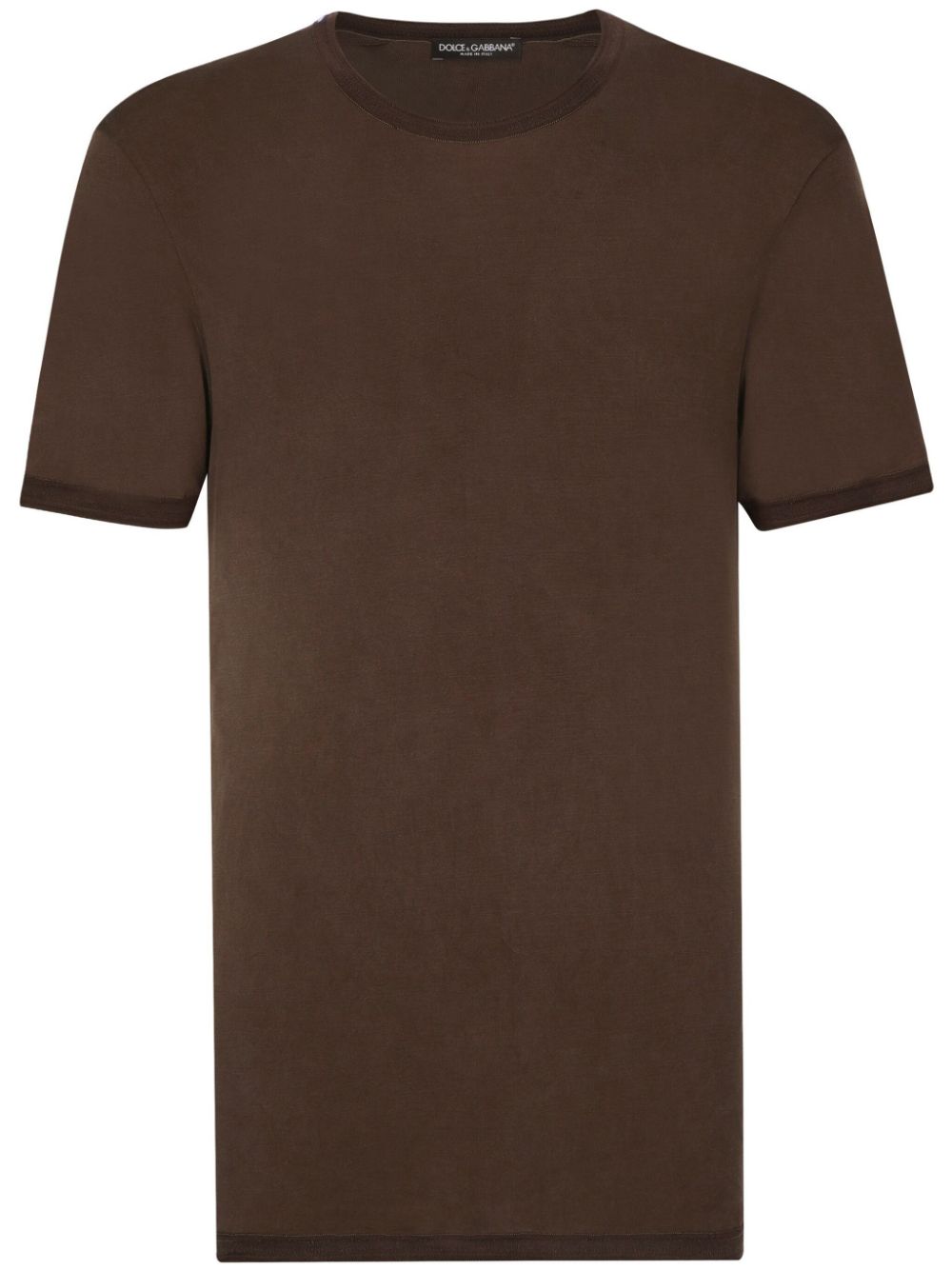 Short-sleeve cotton T-shirt - Brown