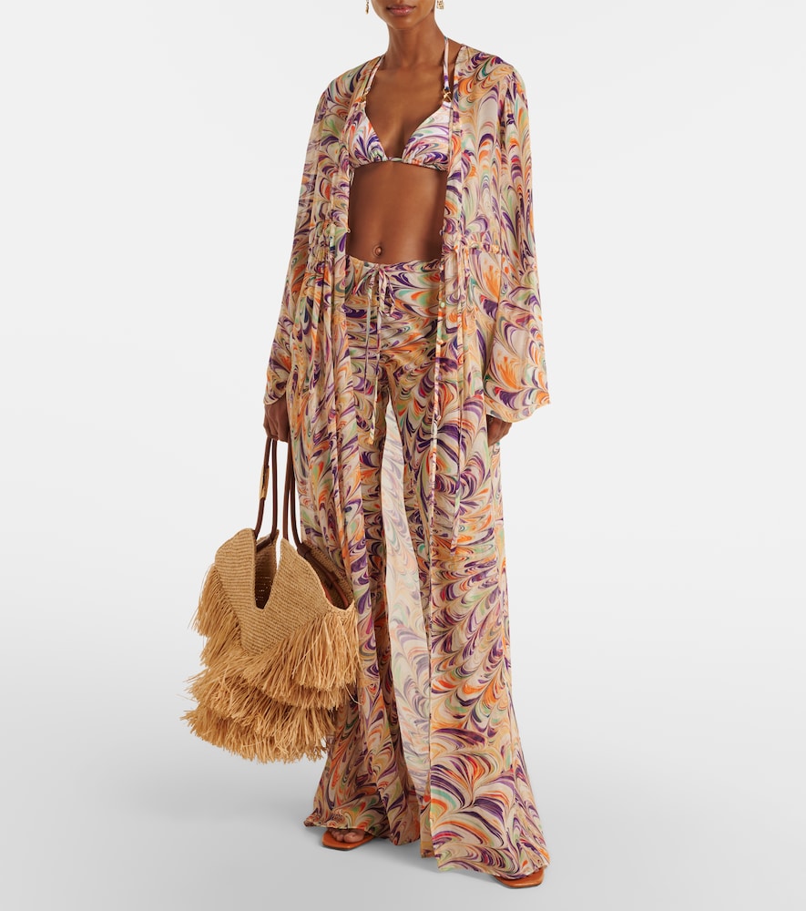 Chloe printed georgette kaftan