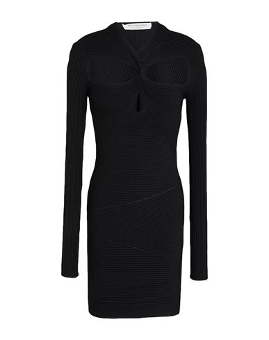 Woman Mini dress Black Size 6 Viscose, Polyamide, Elastane