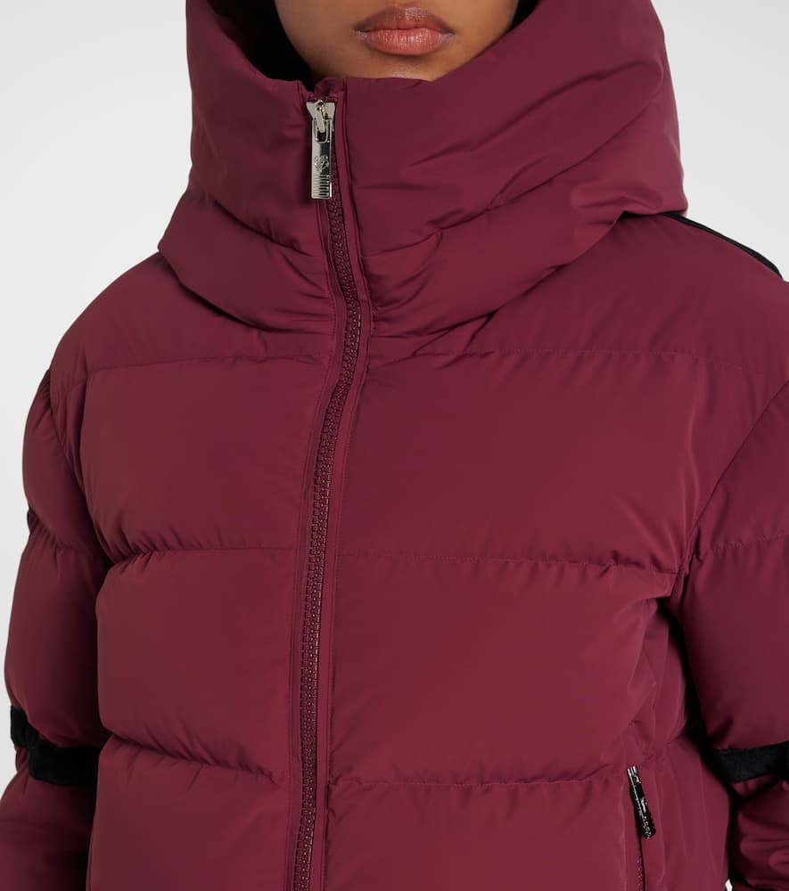 Barsy velvet-trimmed down ski jacket