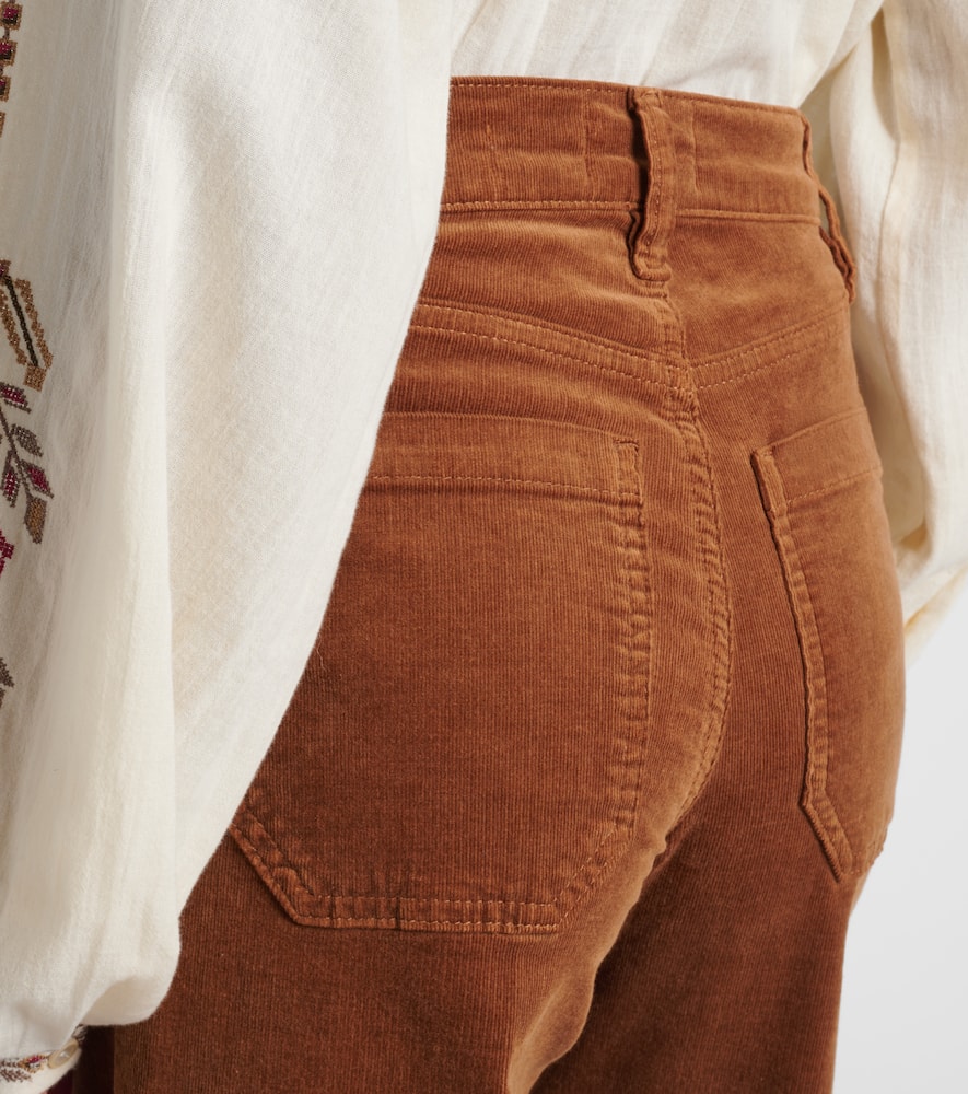 Le Slim Palazzo cotton corduroy wide-leg pants
