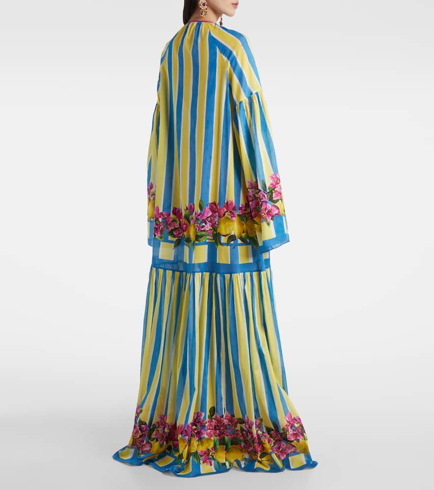 Striped cotton kaftan