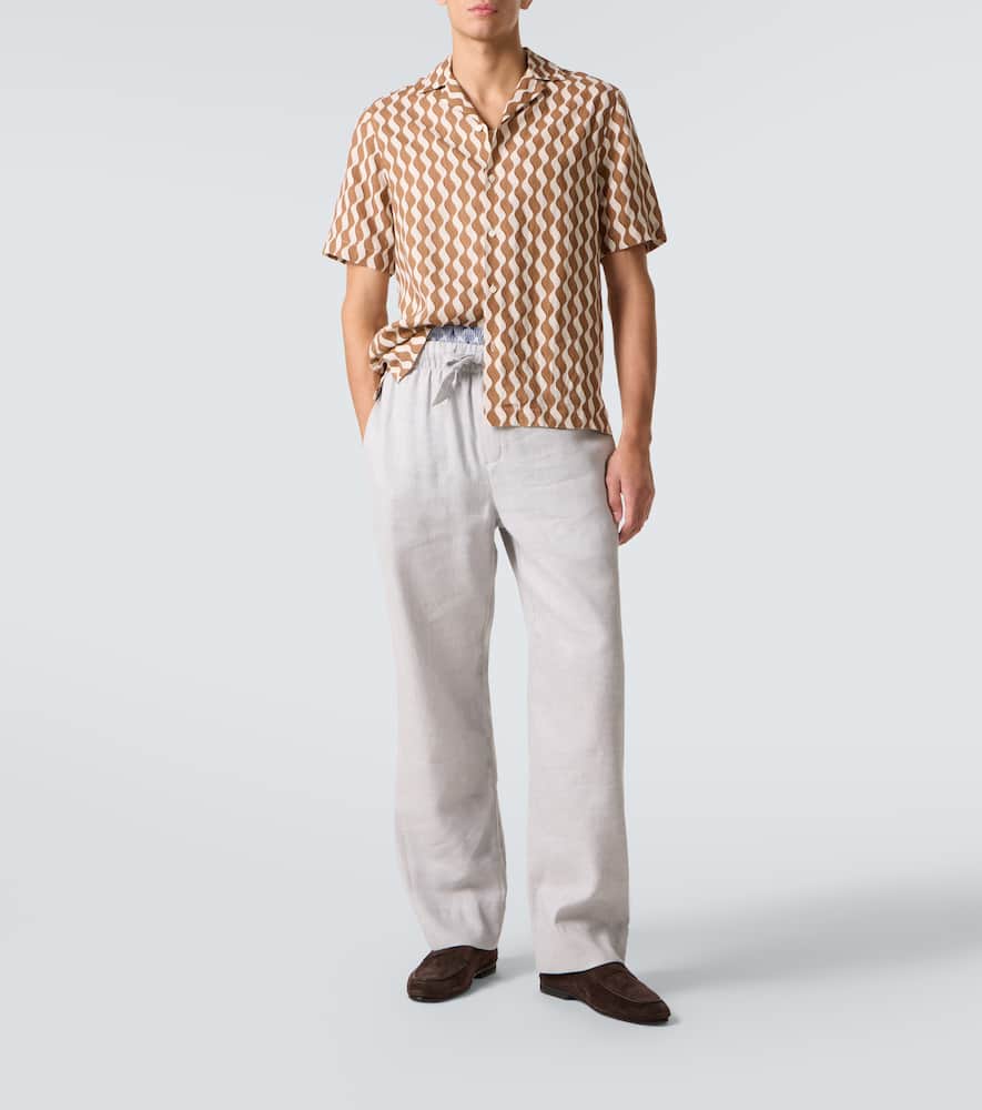 Roberto printed linen shirt