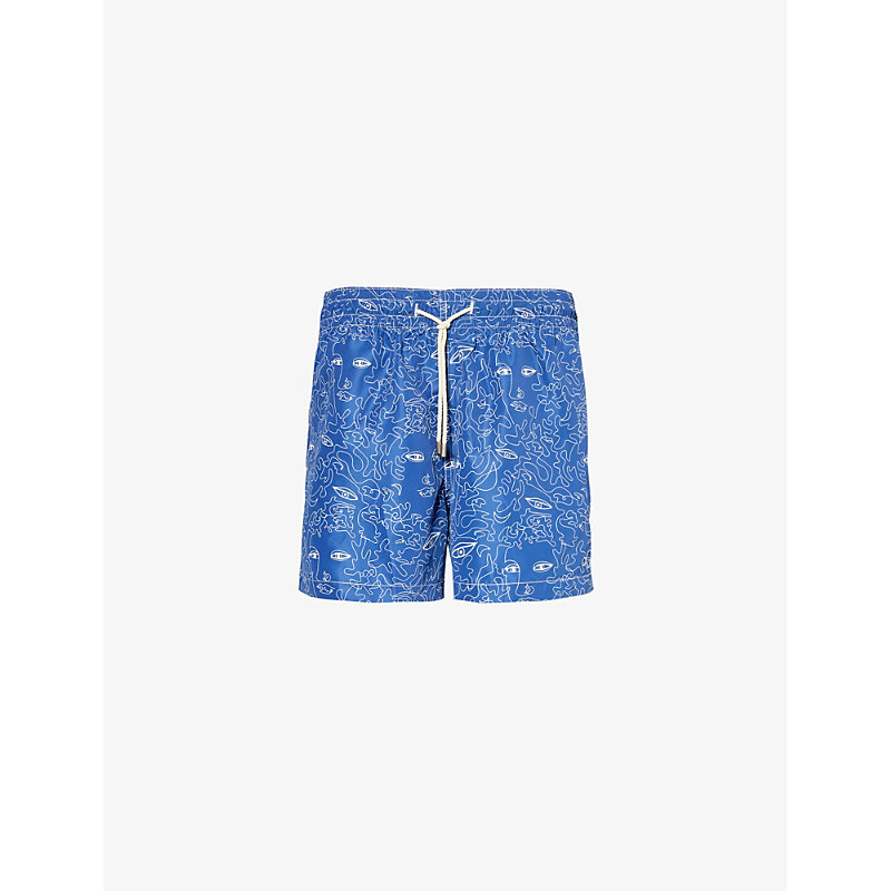 Arrels Barcelona 남성 Mens Blue Summer Spirits Juliana Printed Swim Shorts XL 75521425