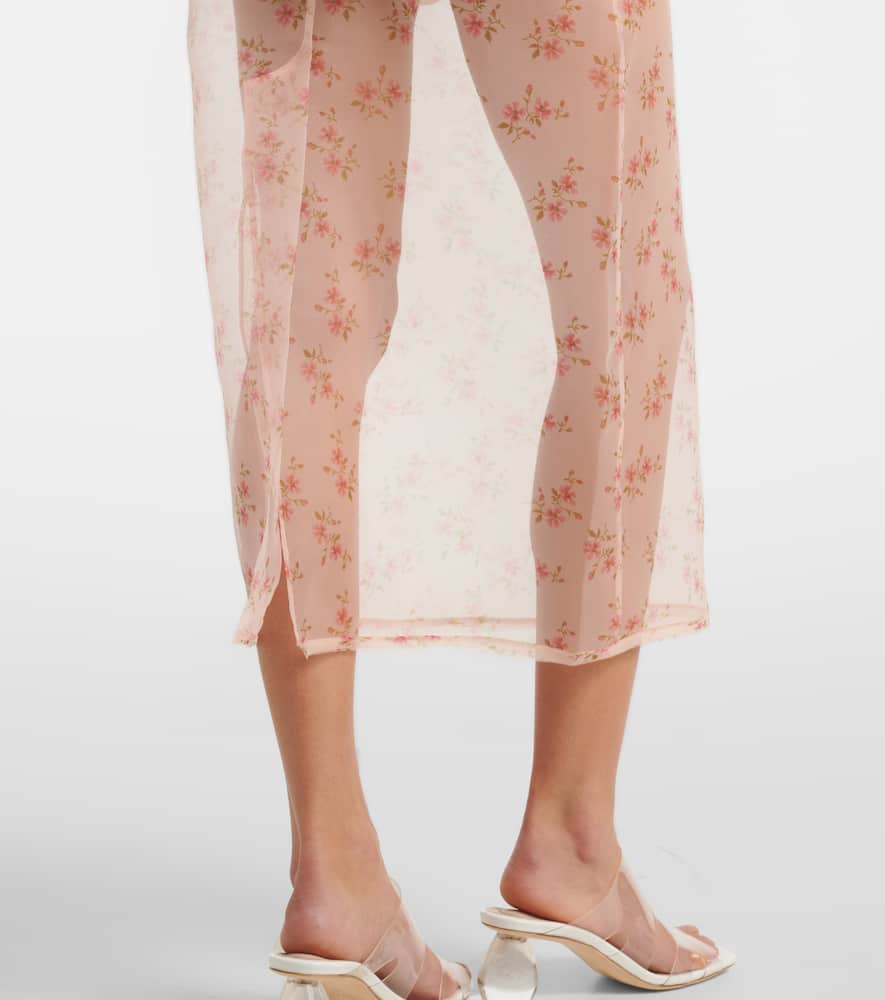 Floral midi skirt