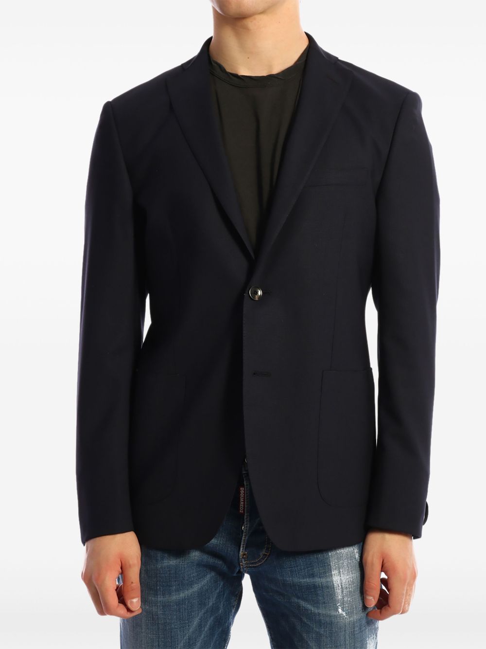 Single-breasted blazer - Blue