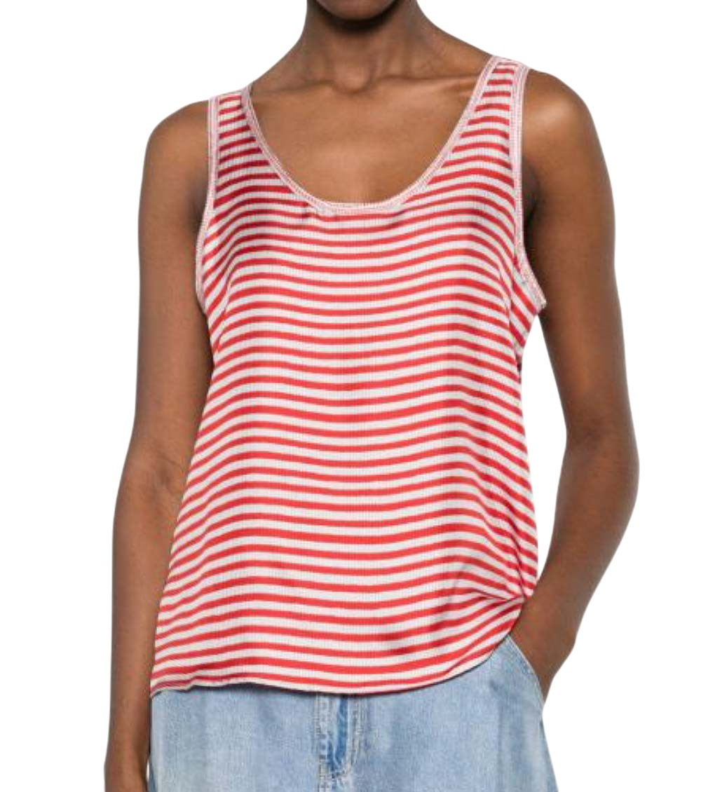 Striped Silk Top