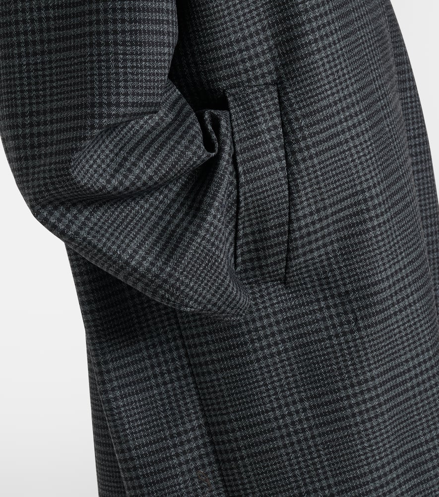 Róhe Prince of Wales check virgin wool coat