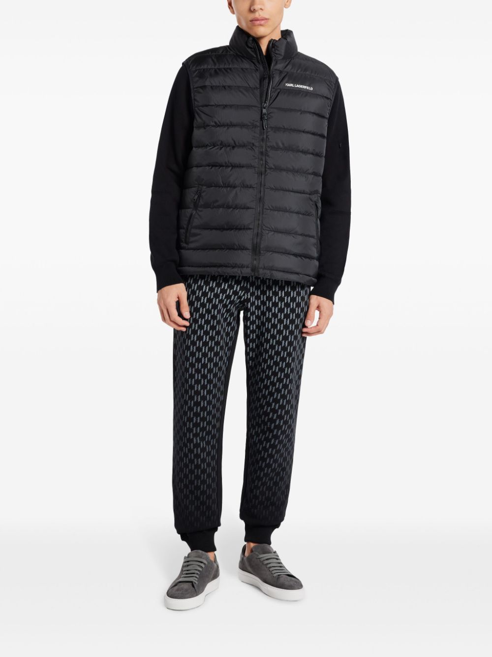 Lightweight quilted gilet - Black
