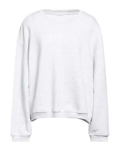 Woman Sweatshirt Light grey Size M Cotton