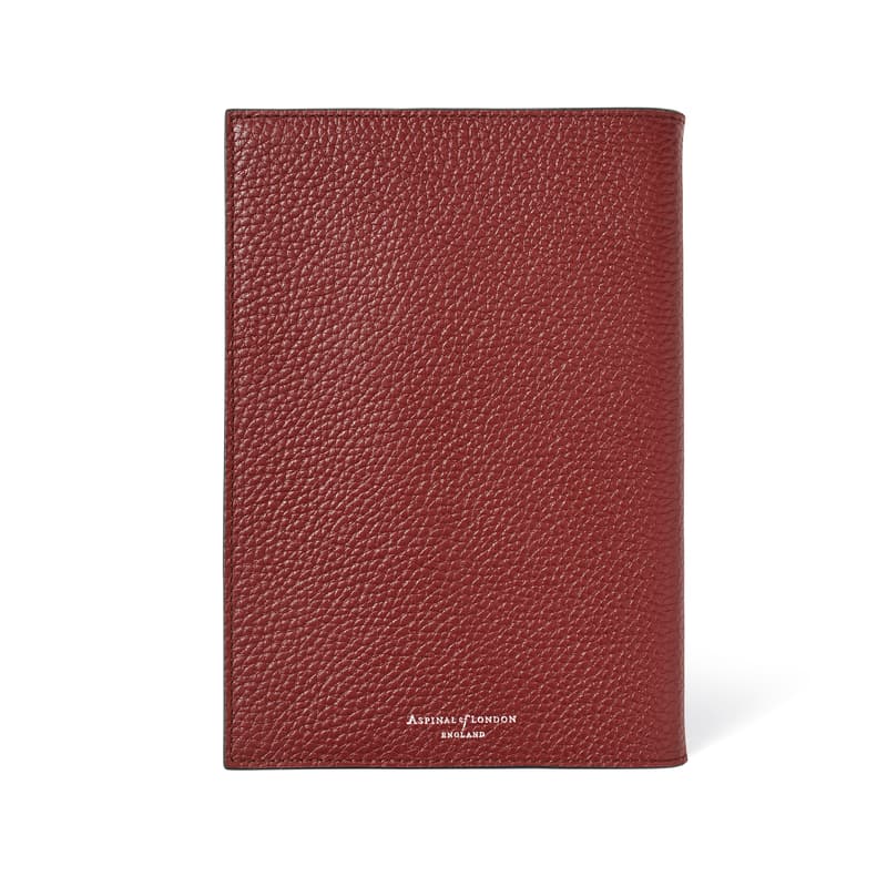 A5 Refillable Luxury Journal in Merlot Pebble