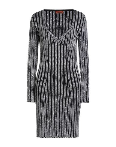 Woman Mini dress Black Size 4 Viscose, Polyamide, Polyester