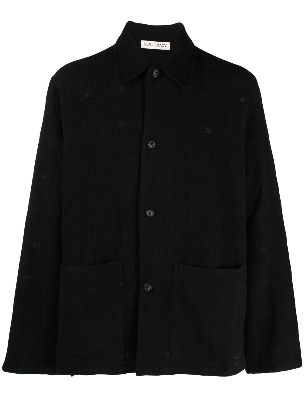 Maven felted shirt jacket - Black