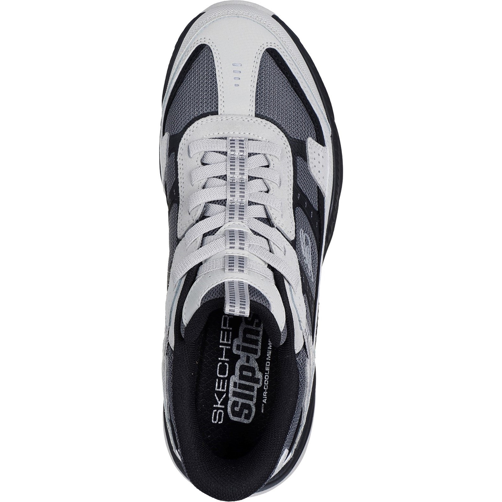 Skechers Mens Vigor at 237744-Gybk Grey/Black Slip on Shoe