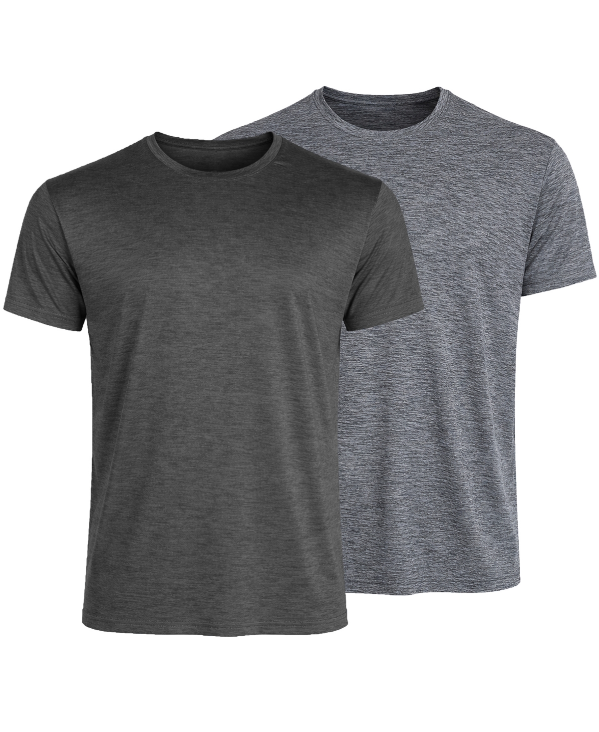 Galaxy Kick Start Gear Men's Crewneck T-Shirt, 2-Pack - Black/Gray