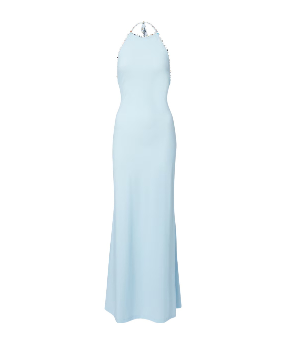 Embellished halterneck maxi dress