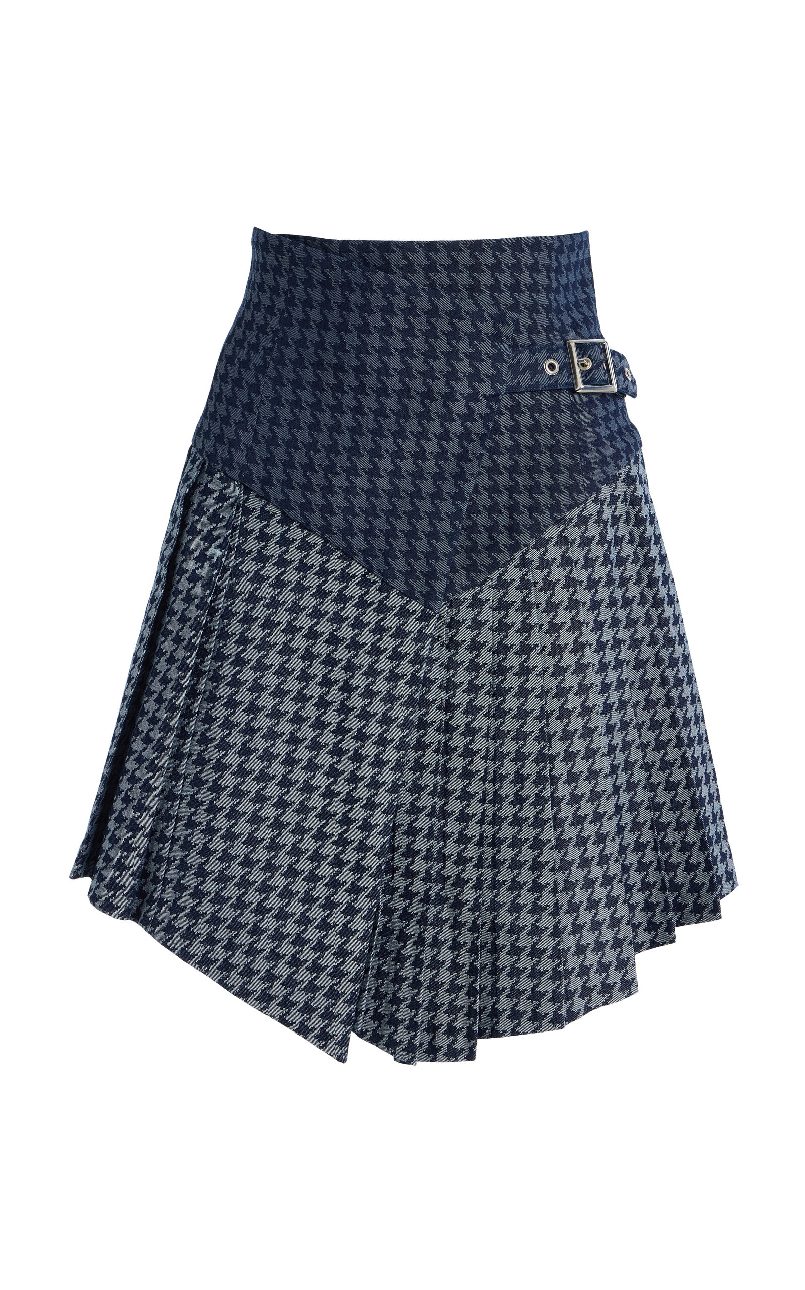 Kilt Pleated Cotton Mini Skirt