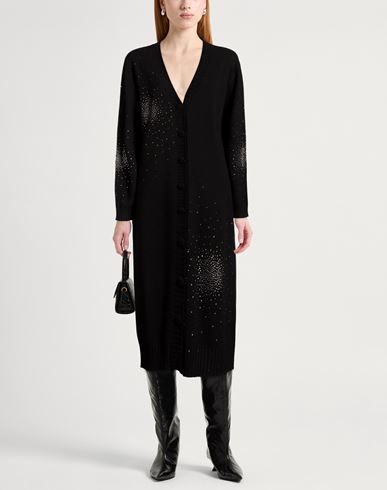 Woman Midi dress Black Size M Wool, Viscose, Polyamide, Cashmere