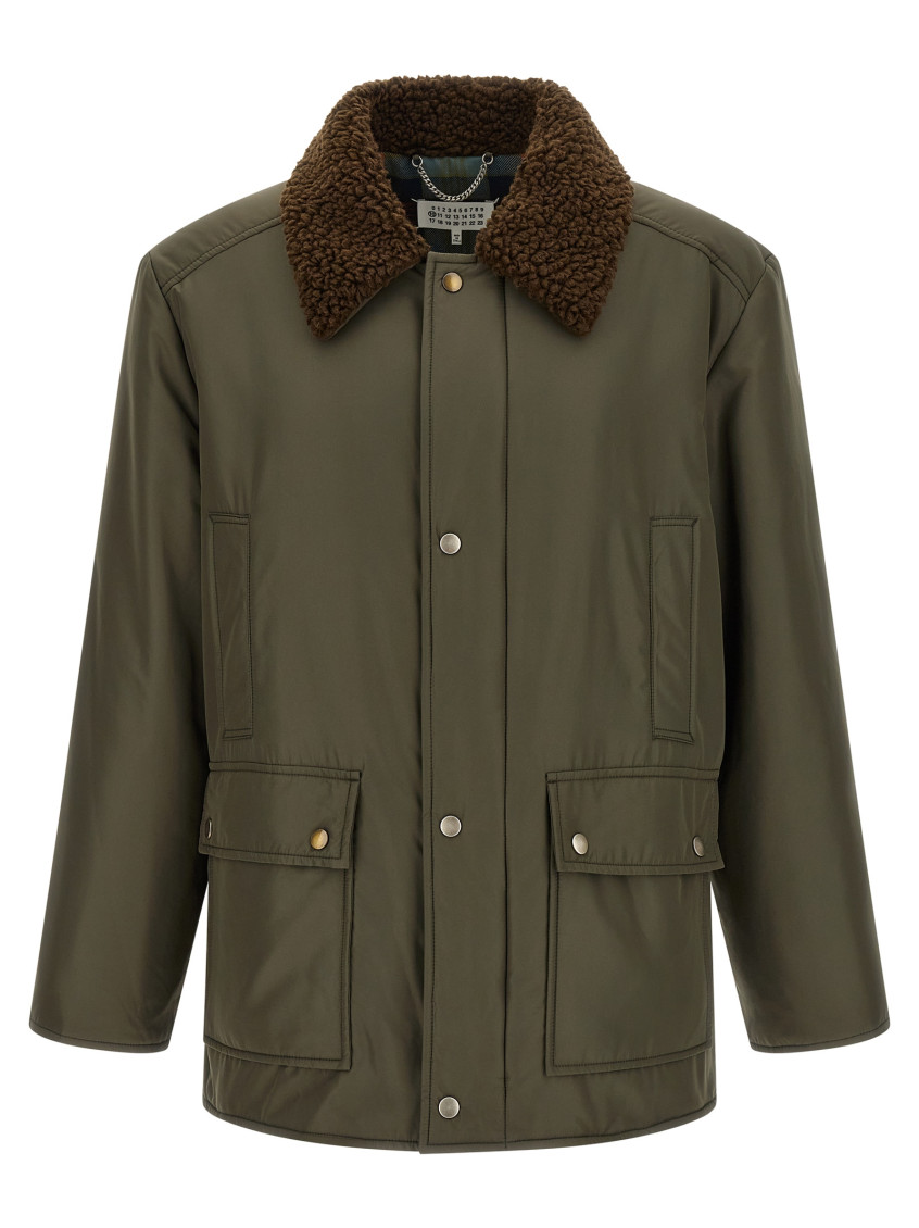 Maison Margiela - parka shearling collar long sleeves pocket