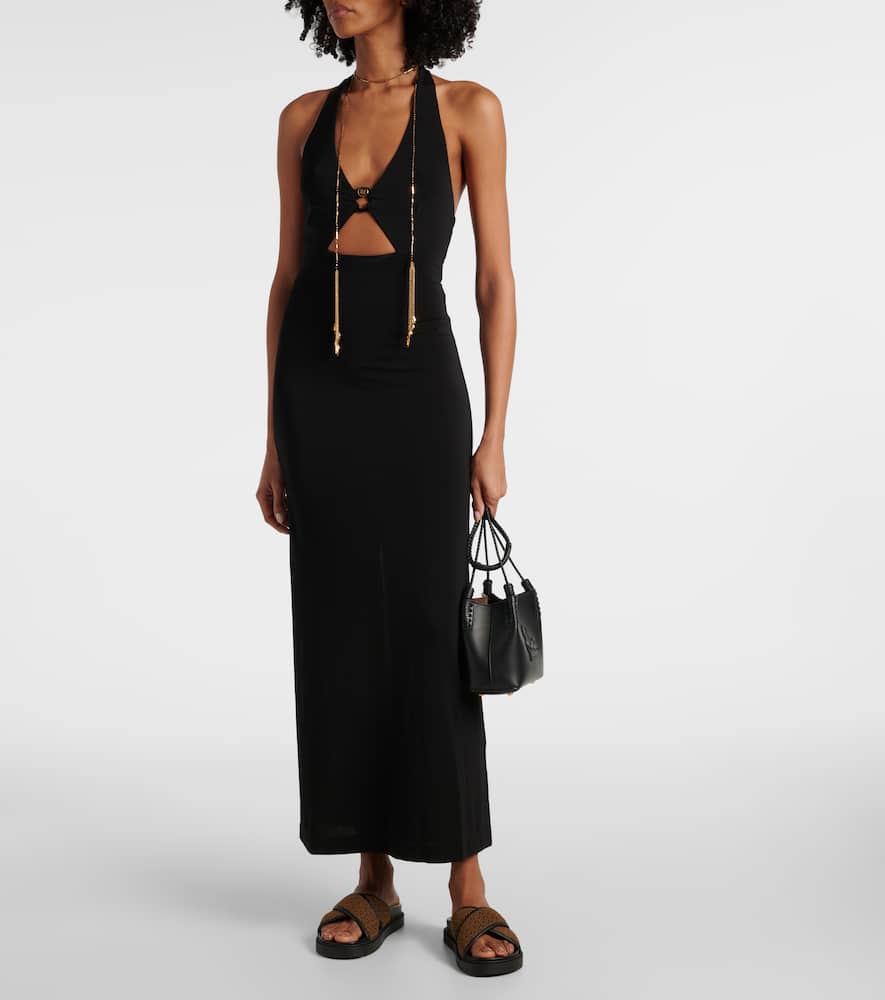 Ghiotto cutout halterneck maxi dress
