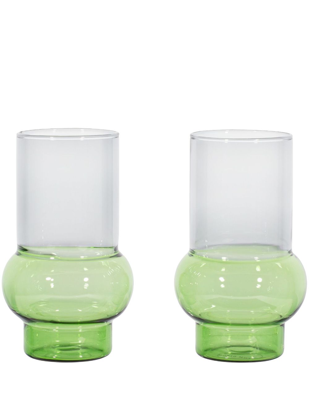 Bump tall glasses (set of two) - Green