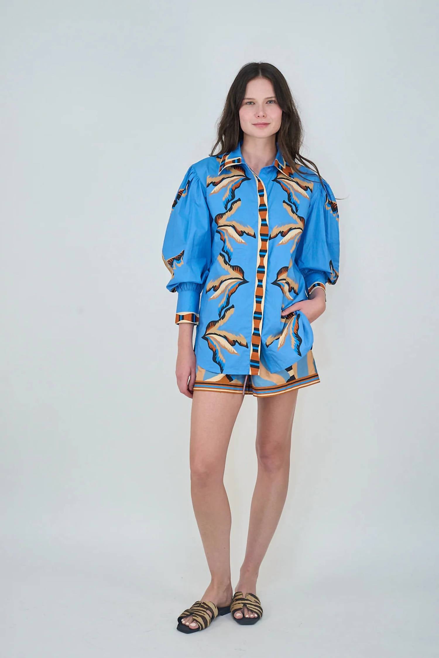 Bali Tiger Ocean Shirt In Blue