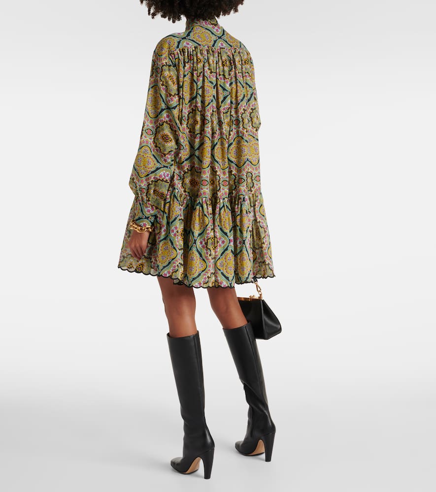 Printed cotton shirt dress