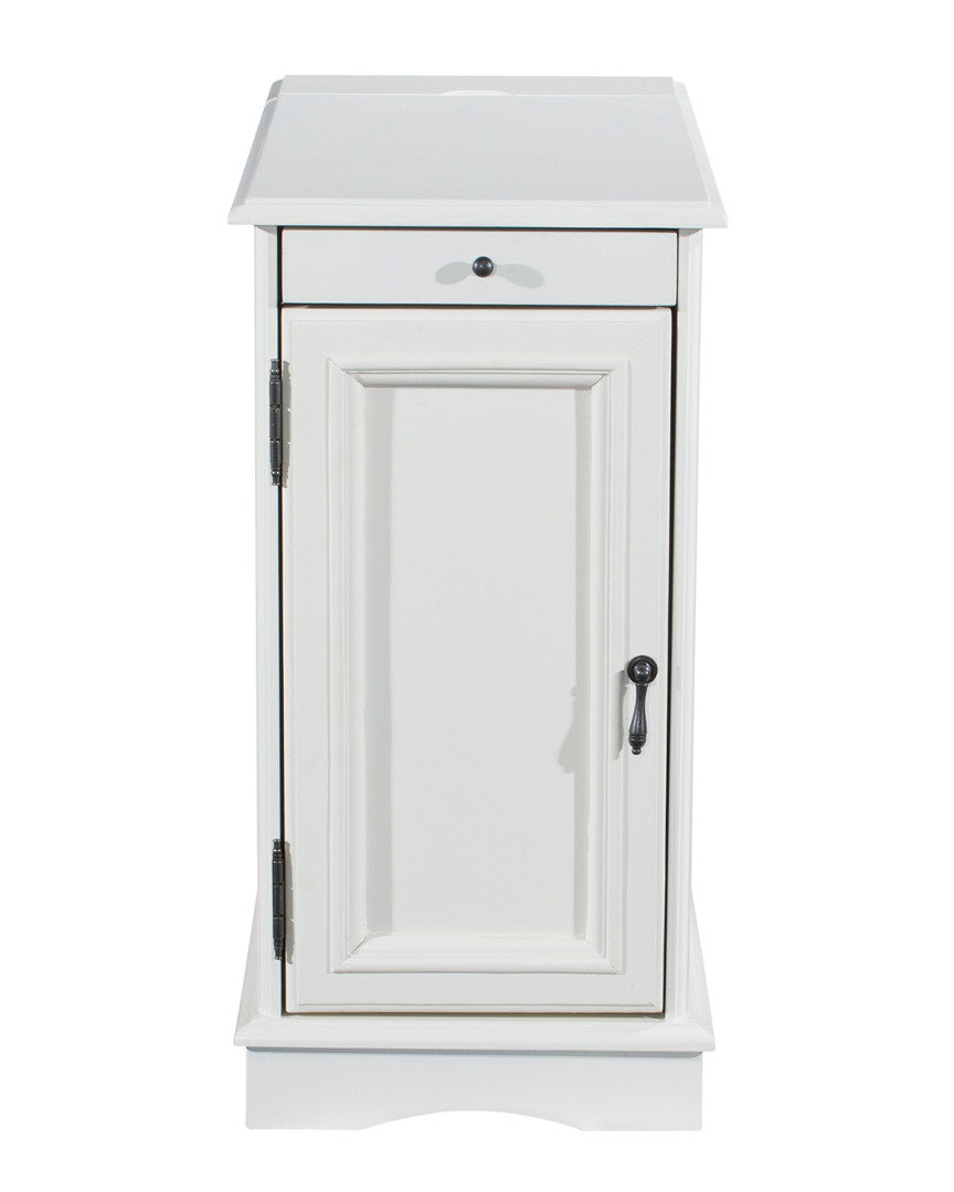 Vance White Accent Table