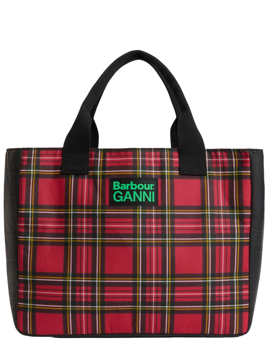 Barbour X Ganni Barbour X Ganni Waxed Cotton Tote Bag