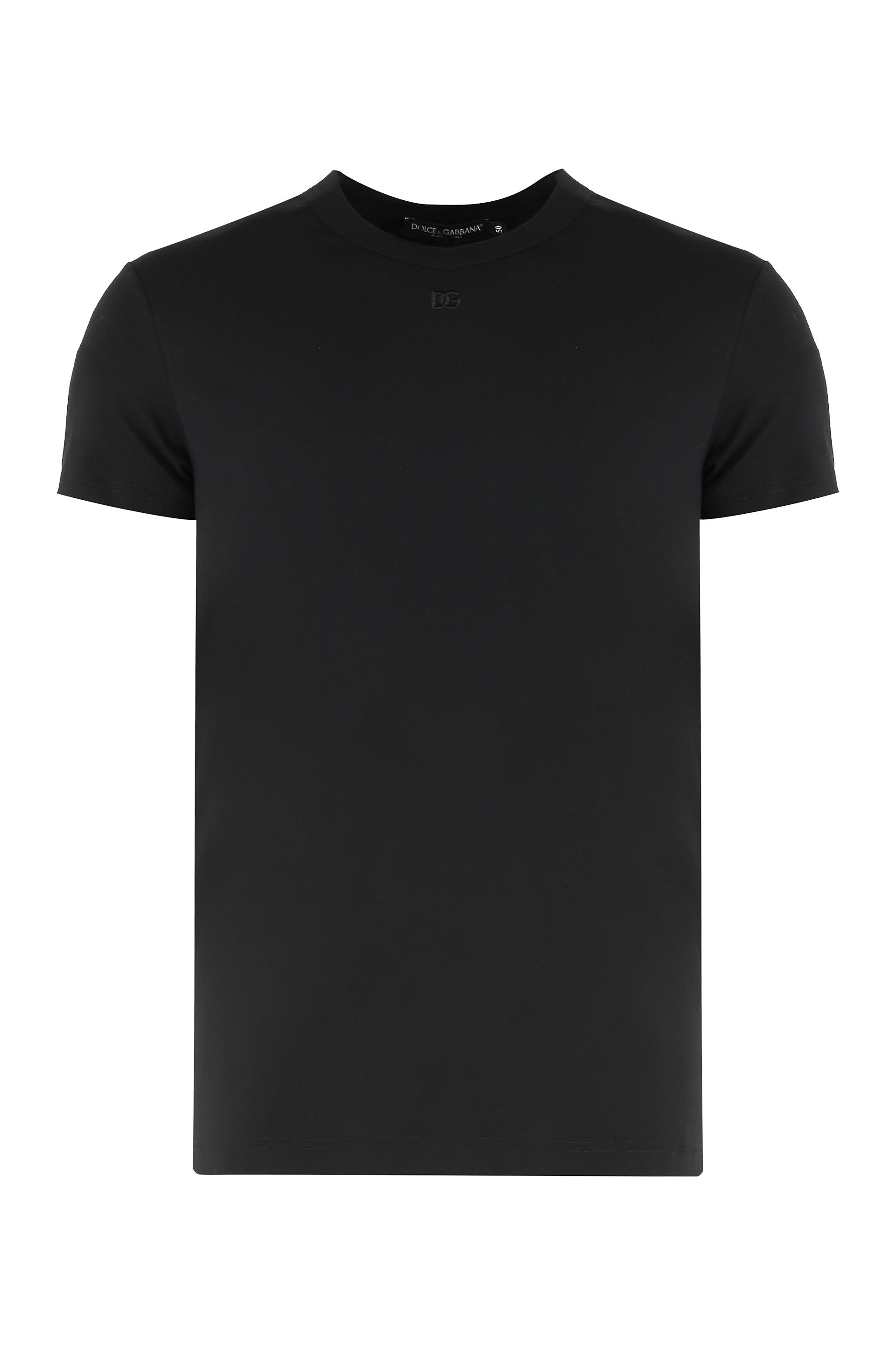 Men's Cotton Crew-Neck T-Shirt with Ribbed Collar