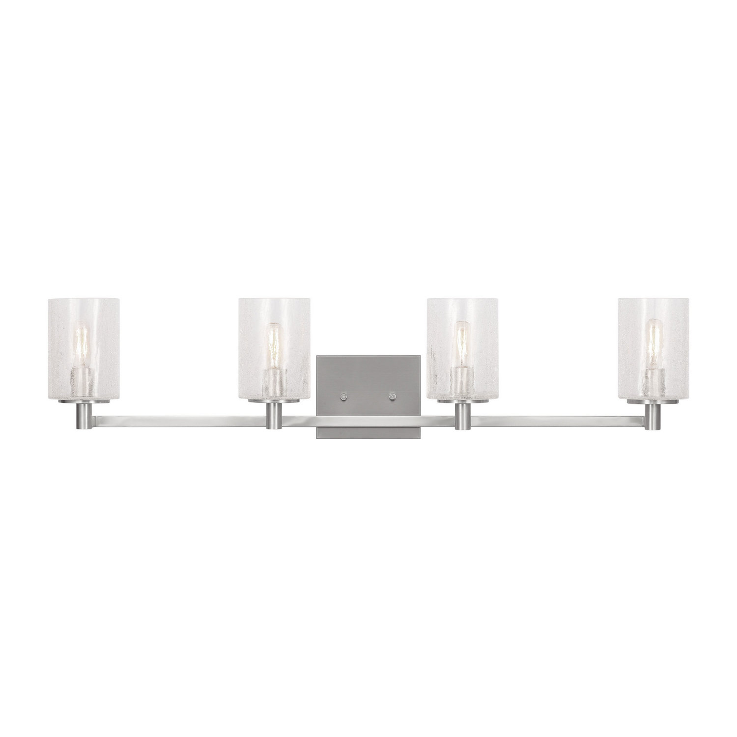 Brushed Steel Wall Bathroom Vanity Light from the Parker Collection
