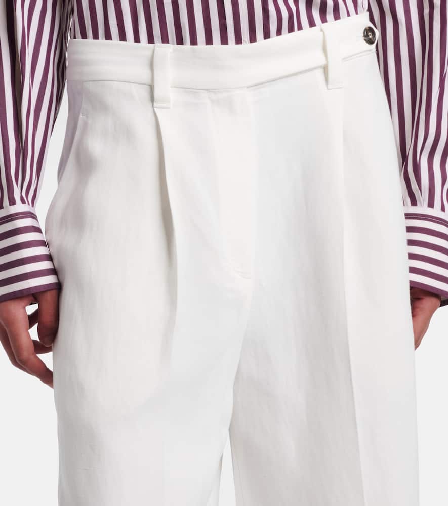 High-rise wide-leg pants