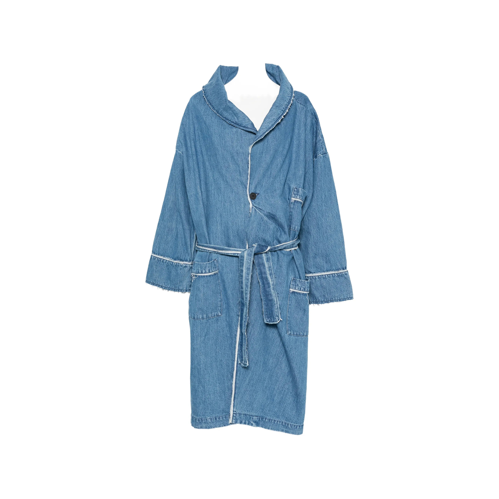 Miki Frayed-hem Oversized Coat