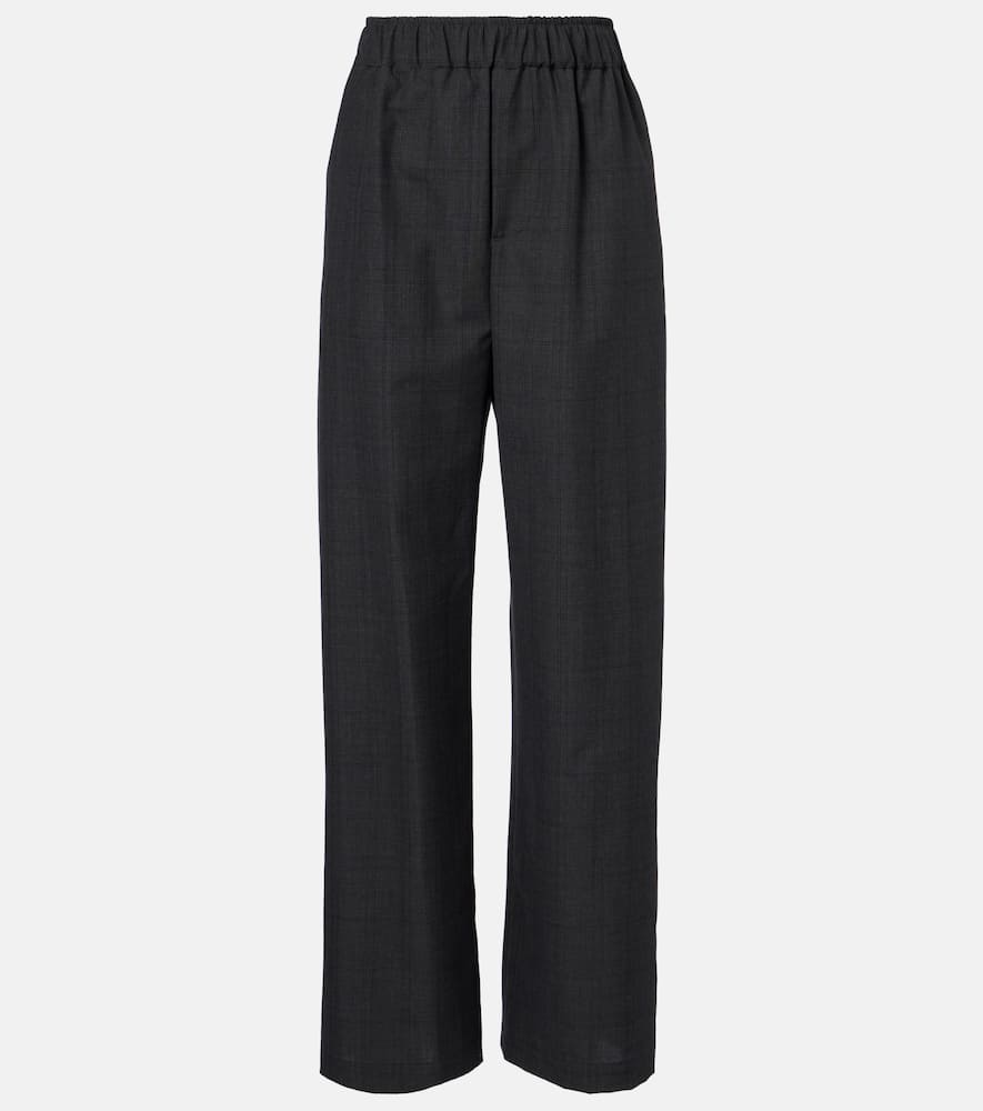 Baxter plaid wide-leg pants