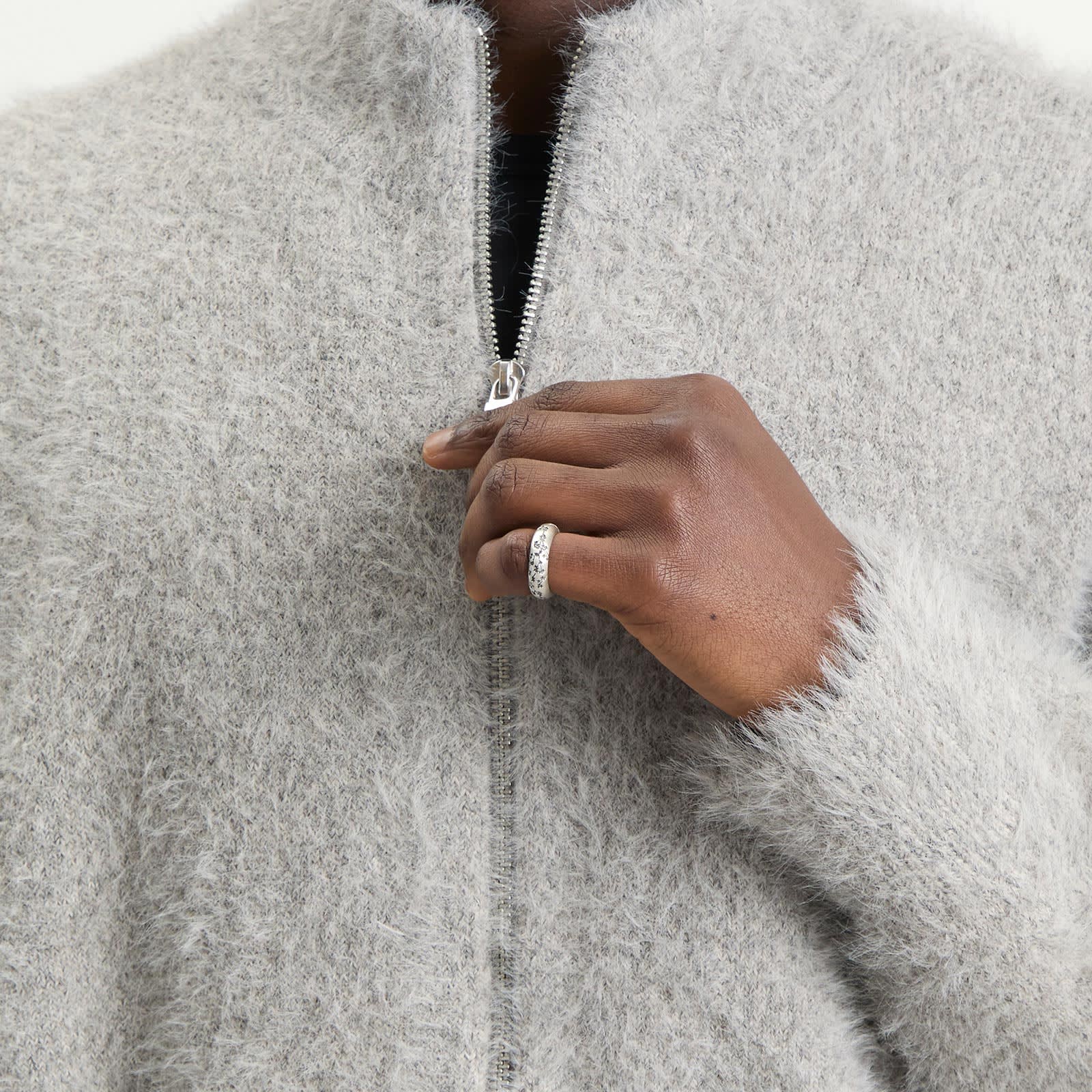 Men's Blossom Ring in Silver