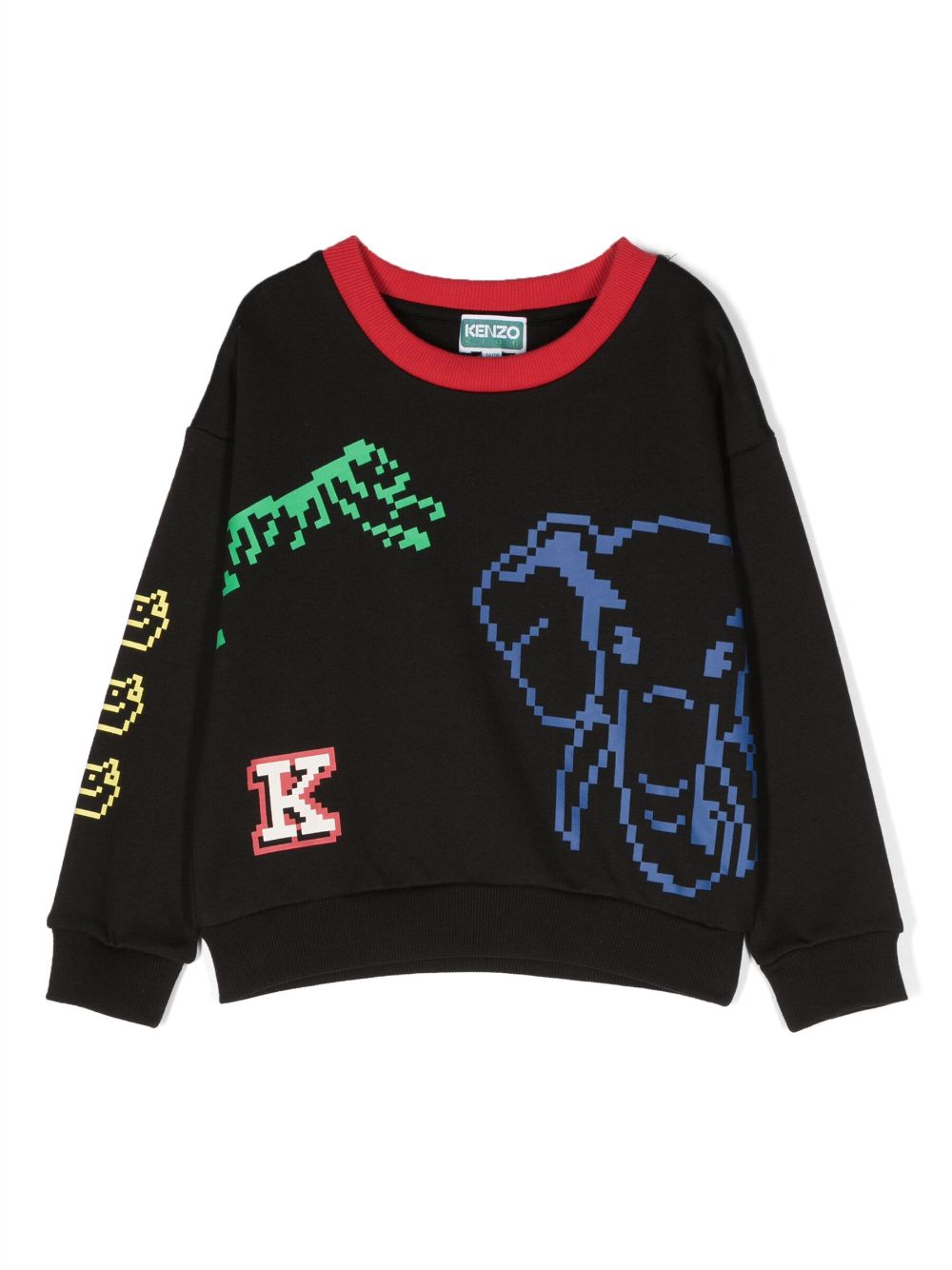 Logo-print cotton sweatshirt - Black