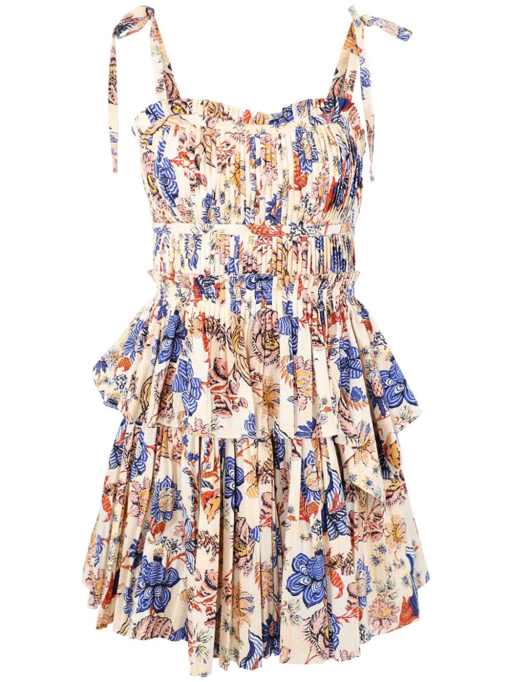 Bailey ruffled minidress - Neutrals
