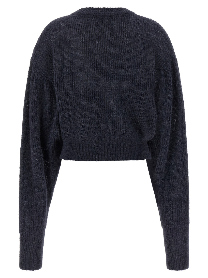 Blue Knit Puff sweater