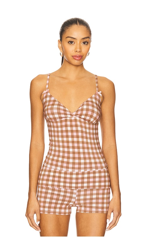 WeWoreWhat Crossover Cami Tank in Brown. - XL also in L, M