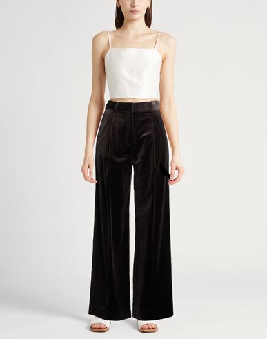Woman Pants Dark brown Size 4 Cotton