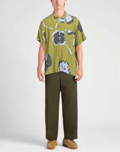 Man Shirt Military green Size M Viscose