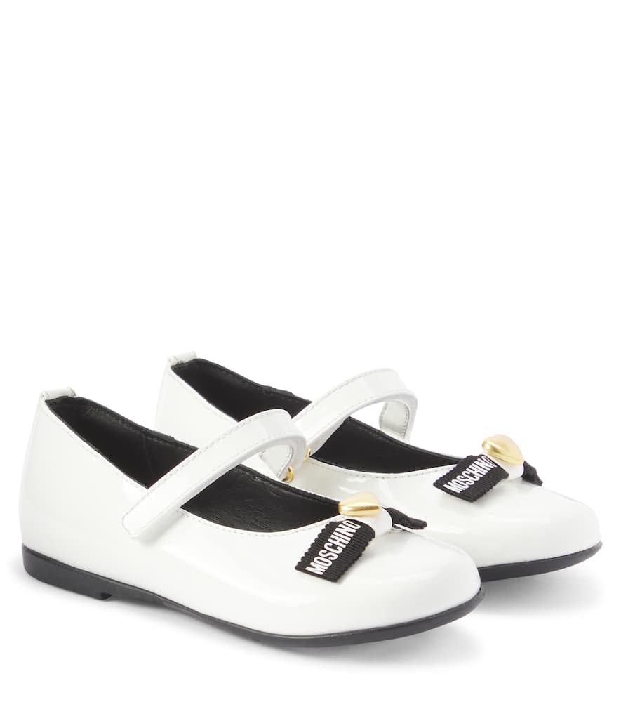 Moschino Kids Patent leather ballet flats