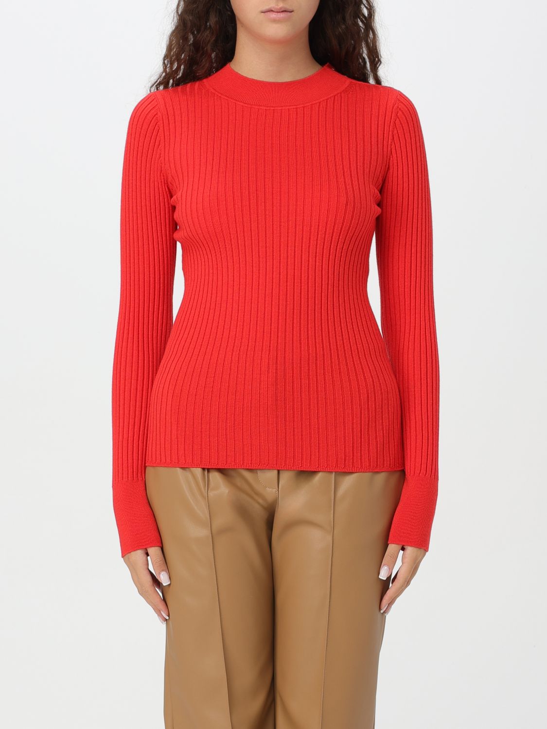 Shoulder-button ribbed jumper - Blue