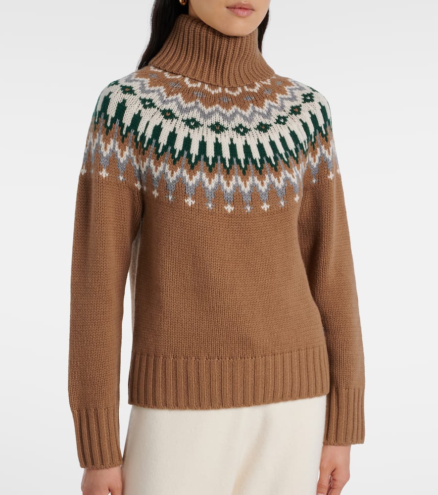 Ingrid jacquard cashmere turtleneck sweater